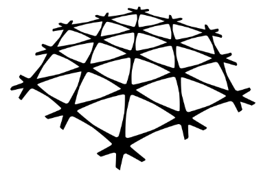 A sample of Geomallas Tensar TriAx® (TX)