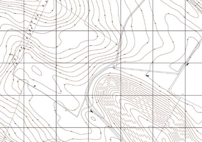 Example of a Site Topography Map from a Geotechnical Report.