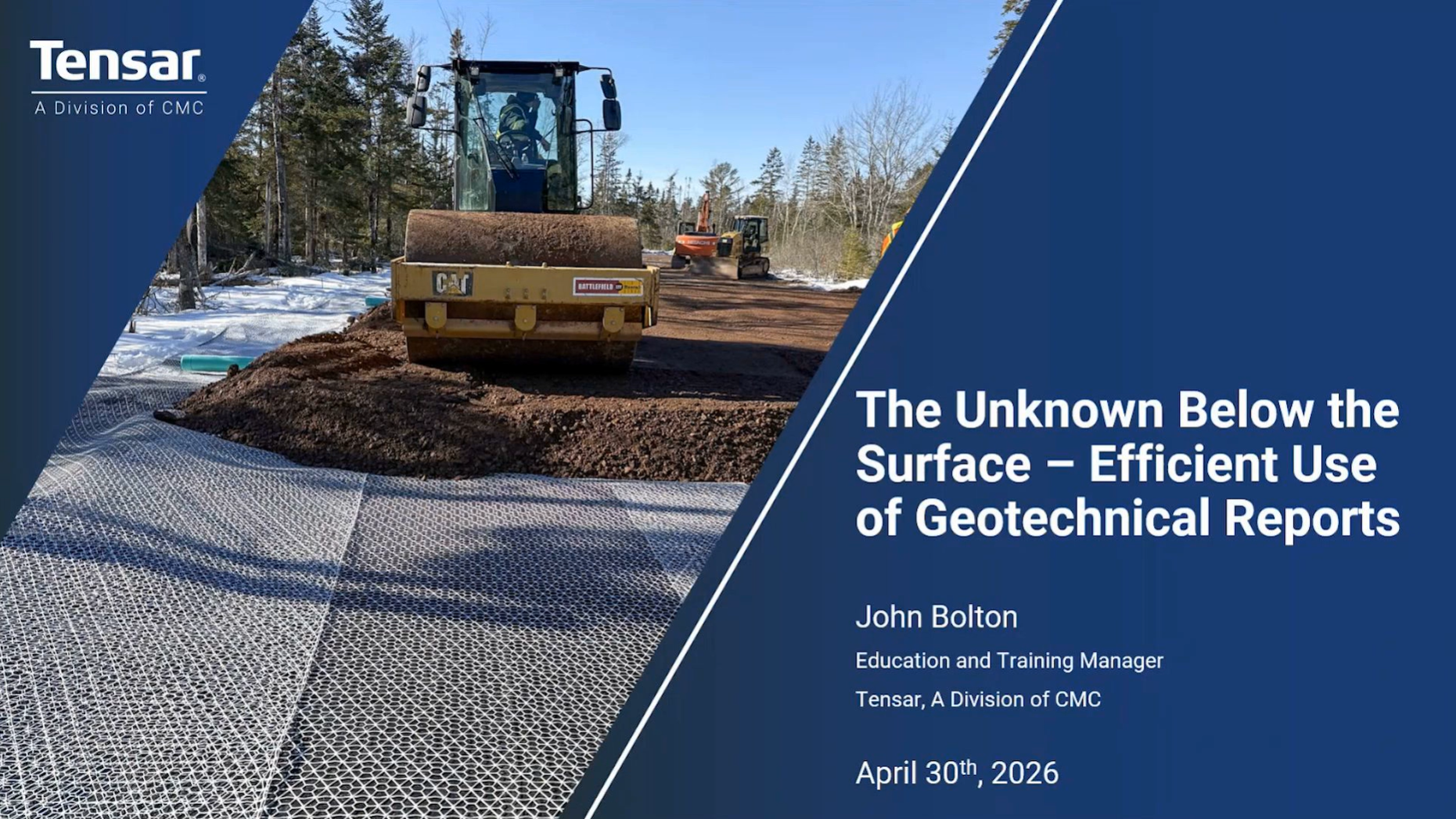 Webinar Thumbnail: The Uknown Below the Surface - Efficient Use of Geotechnical Reports