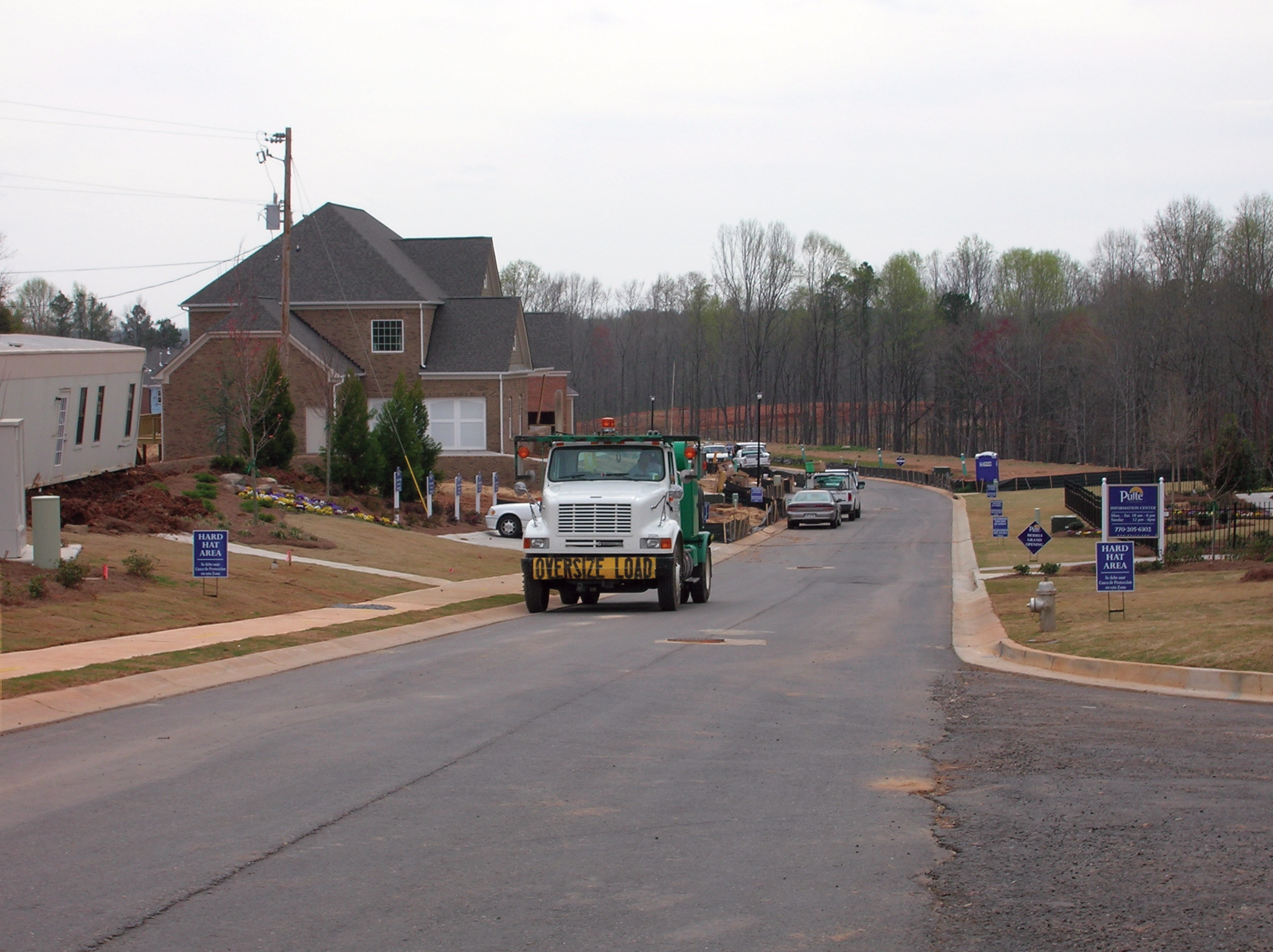Subdivision road during construction