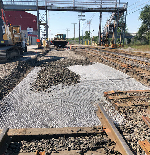 Stabilization under rail track