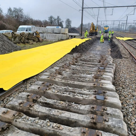 A sample of TrackTex™ Anti-Mud Pumping Solution